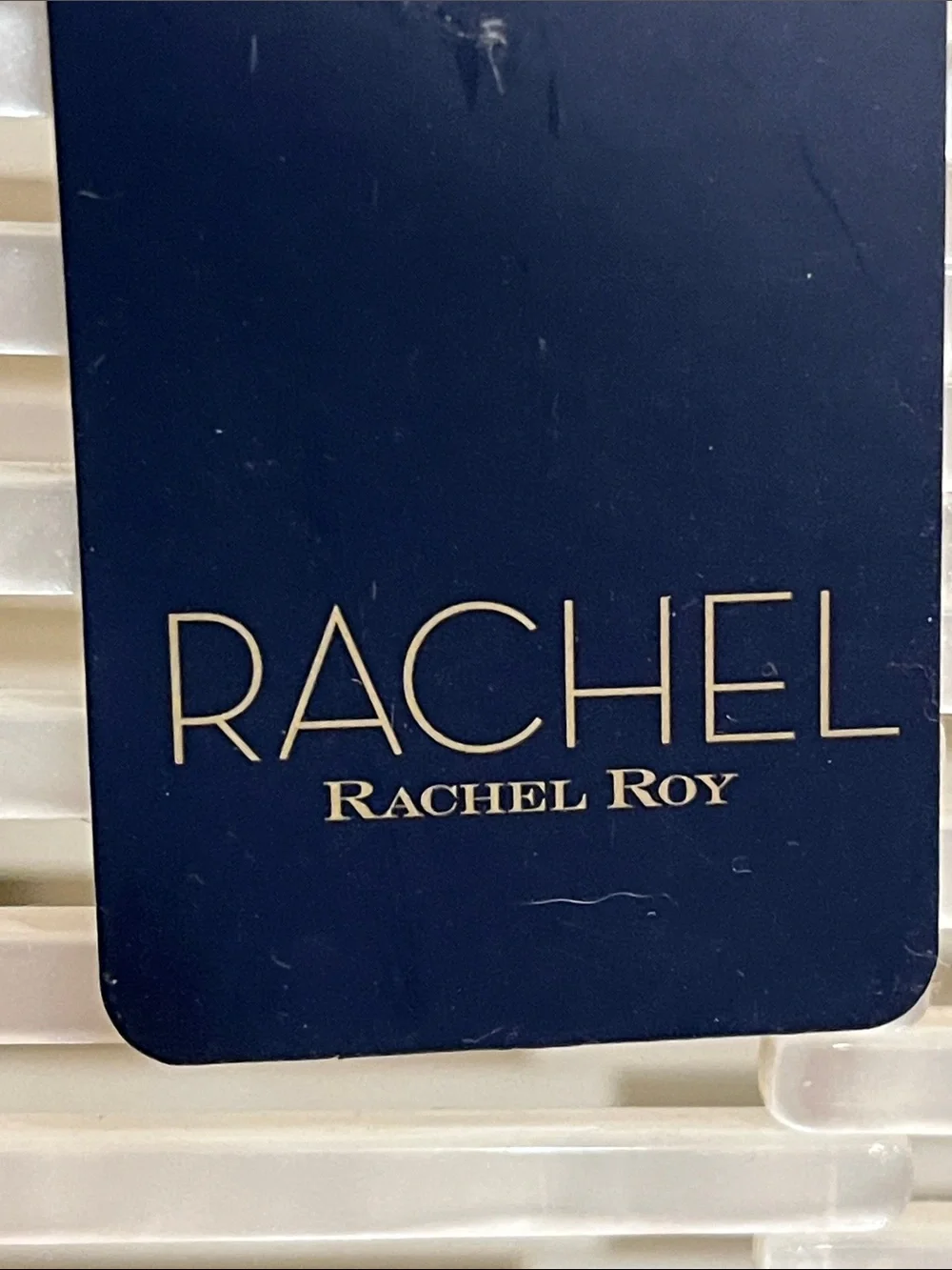 Rachel Roy Pearl White Slatted Acrylic Wall Panel Satchel Vacation Bag